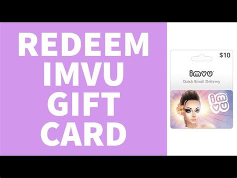 How To Redeem Imvu Gift Card Online Use Activate Imvu Gift Cards Step By Step Youtube