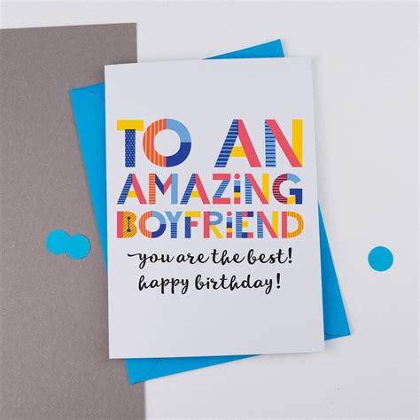 Amazing Boyfriend Card Personalised Card All Purpose