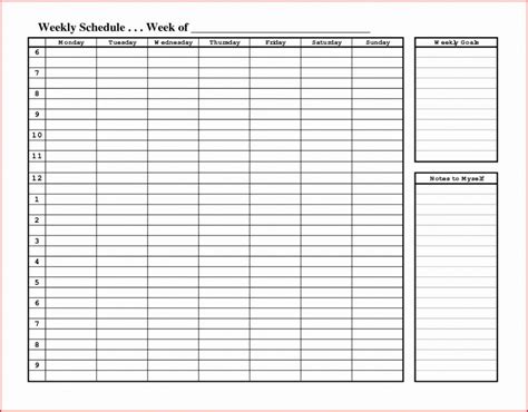 24 Hour 7 Day Work Schedule Template Addictionary