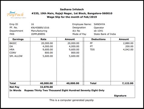 Salary Slip Or Payslip Format Validity And Its Components Artofit