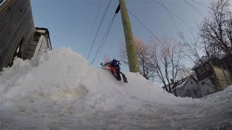 Rc Brushless Snowmobile Jumping Steep Hill Gopro Camera On Board View