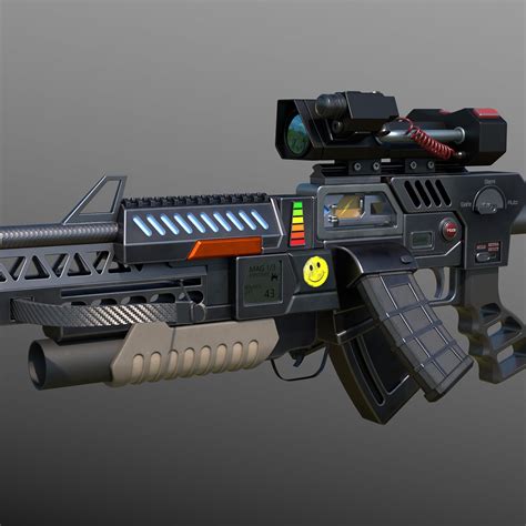 Artstation Sci Fi Assault Rifle Concept