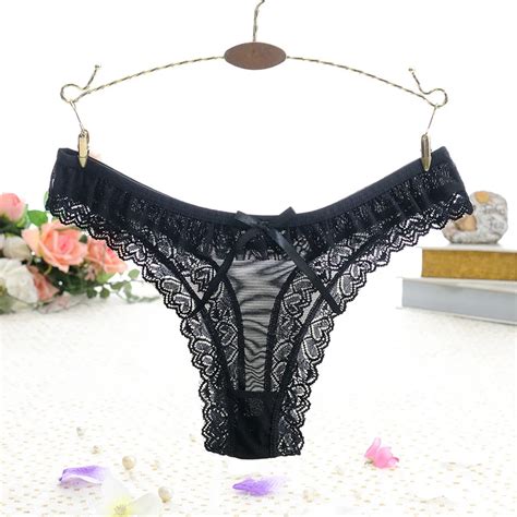 Buy Fashion Sexy Panties Women Underwear Lace Thong Woman Perspective G String