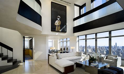 Central Park West Penthouse Duplex Manhattan New York Modern Cabinet
