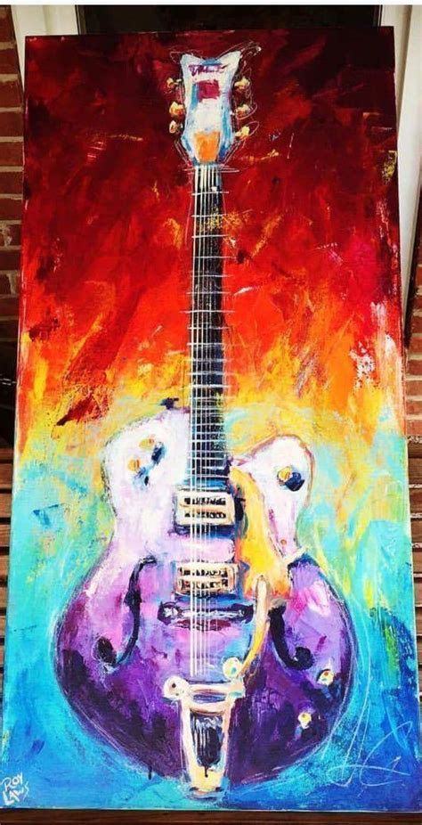 Pin By Kelly Kazeck On Guitar Guitar Painting Music Painting Art