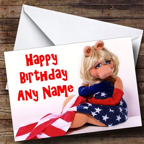 Miss Piggy Personalised Birthday Card The Card Zoo