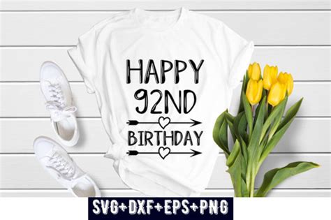 Happy 92nd Birthday Graphic By Svghuge · Creative Fabrica
