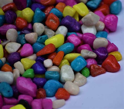 Vibrant Multi Color Aquarium And Gardening Pebbles 1 Kg