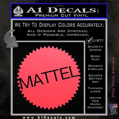 Mattel Logo Decal Sticker A1 Decals