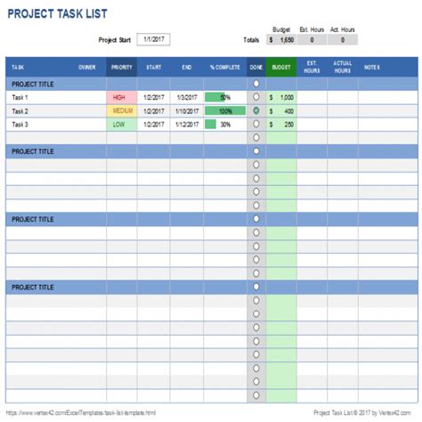 Task List Template Excel Spreadsheet Task List Templates