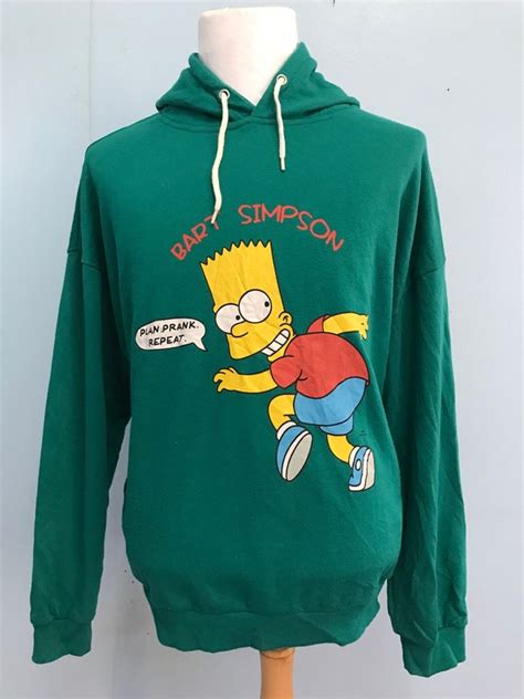 Bart Simpson Hoodie Big Logo Sweatshirt 20century Fox Film Etsy