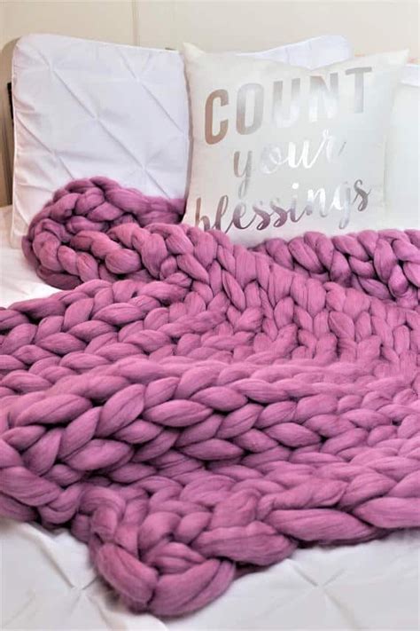 How To Make A Chunky Knitted Blanket Knitting Blankets With Arms Or