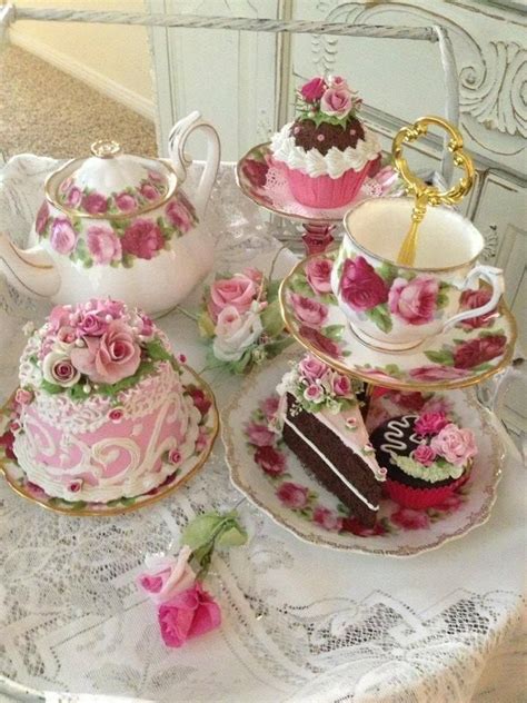 Yummy Pink Goodies Tea Tea Cups Afternoon Tea