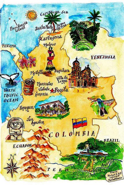 Colombia Mapa Turístico Maps En 2019 Mapa De Colombia Lugares