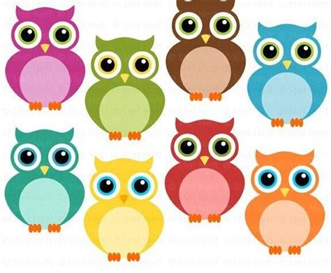 Colorful Owls Owl Clip Art Cute Owl Clip Art