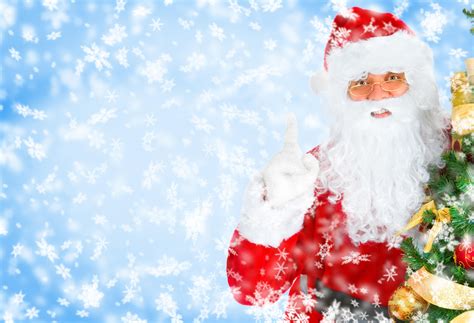 Christmas Christmas Tree Fir Holiday Lights Ornament Red Santa Santa Claus 4k Wallpaper