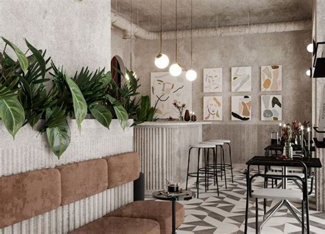 Cafe On Behance Lounge Areas Interior Design Bar Design Restaurant