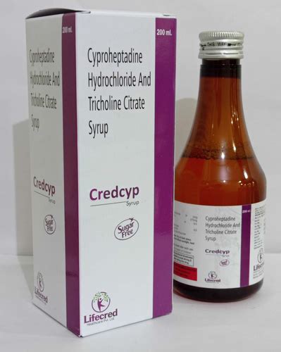 Cyproheptadine Hydrochloride And Tricholine Citrate Syrup Packaging