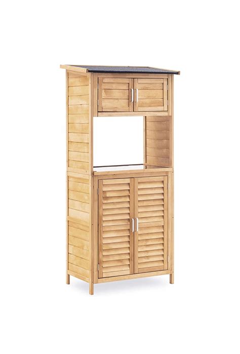 Outdoor Wooden Storage Cabinet Backyard Garden Shed Tool Etsy