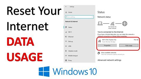 How To Reset Internet Data Usage In Windows 10 The Teacher