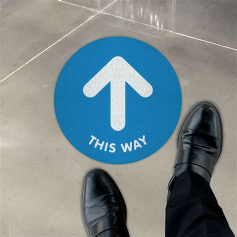 This Way Directional Up Arrow Floor Sign — D6138 By