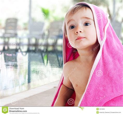 Baby Covered With Towel Stock Photo Image Of Adorable 9212230
