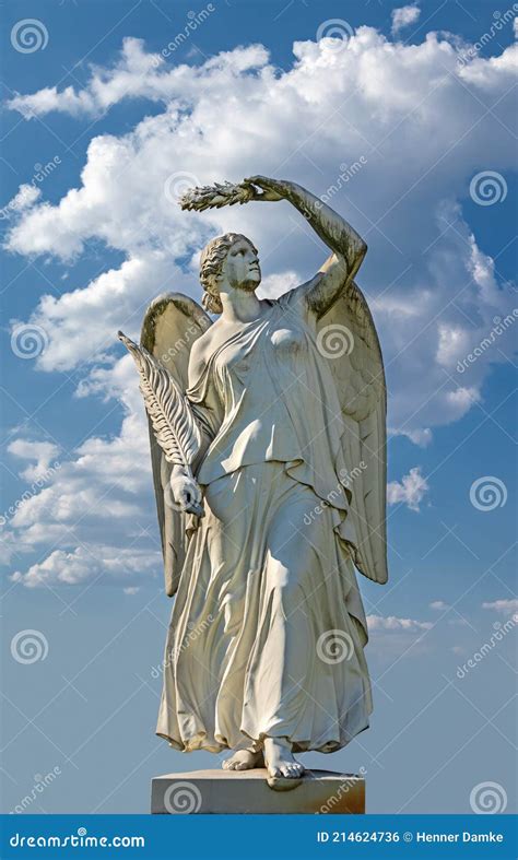 Statue Of The Goddess Nike Stock Photo Image Of Greek 214624736