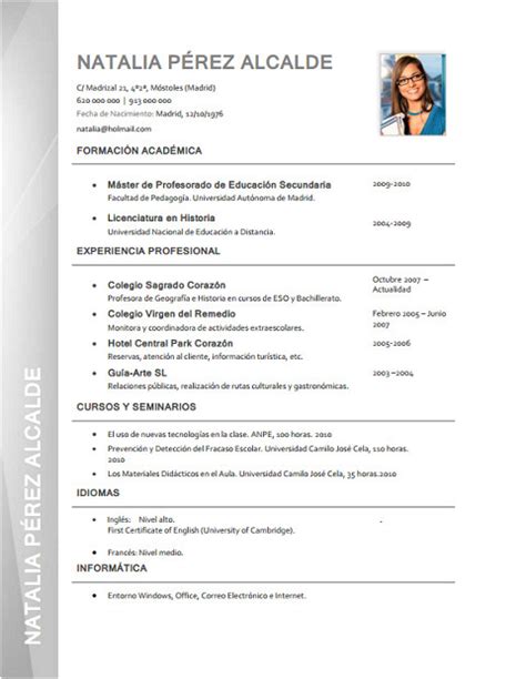 Como Hacer Un Resume Profesional De Enfermeria Modelo De Curriculum