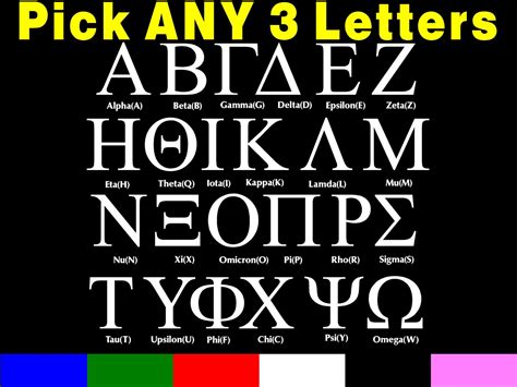Greek Letters For Any Fraternity Or Sorority Vinyl Sticker Etsy