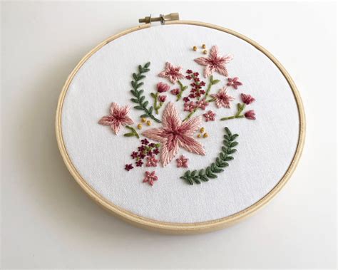 Daisies Embroidery Beginner Pattern Pdf, Botanical Embroidery Pdf ...