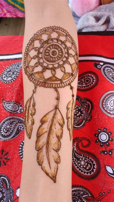 Henna Dreamcatcher Henna Dreamcatcher Tattoo Arm Feather
