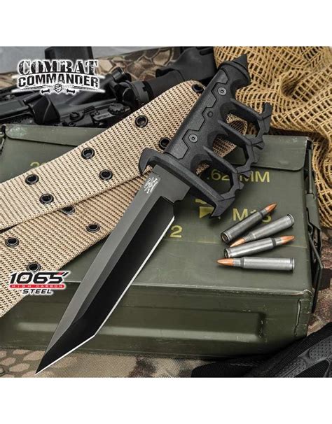 Modern Trench Knife W Sheath Black Military Outlet