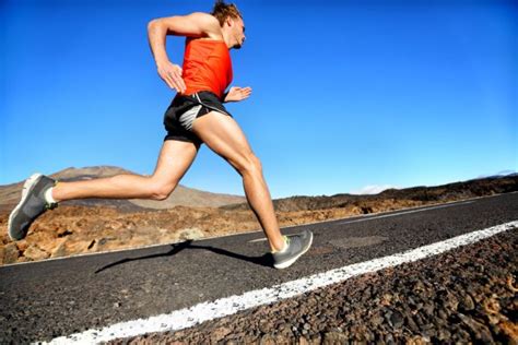 Male Athlete Runner Training At Fast Speed Stock Image Everypixel