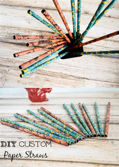 Diy Custom Paper Straws Easy To Make Inexpensive Paper Straws From
