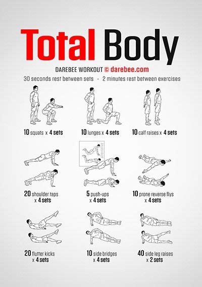 Darebee Workouts Beginner Full Body Workout Fitness Body Total Body