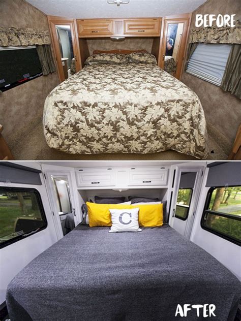 5th Wheel Rv Remodel Before And After Remodeled Campers Rv Living