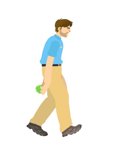 Various Walk Cycles Designed In Illustrator And Animated In After