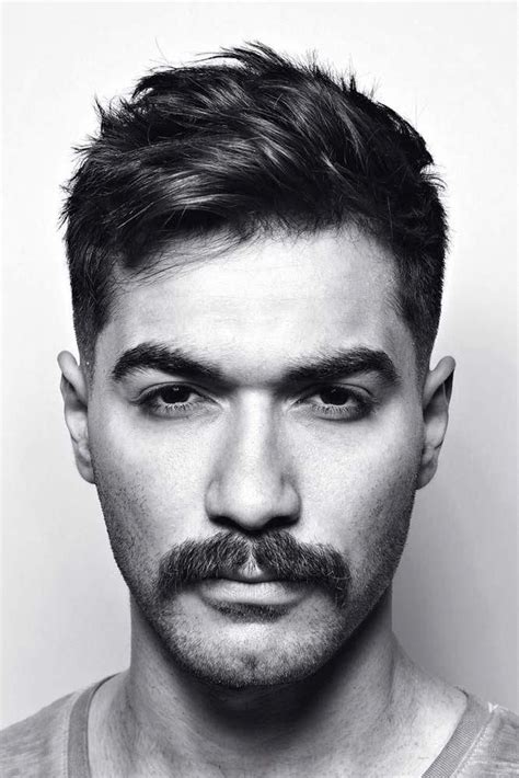Try your hand at creating an invisible part hairstyle. The Dallas Mustache #mustachestyles #mustache ️ Discover ...