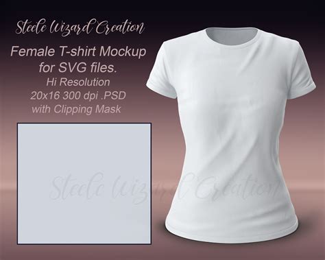 White T Shirt Mock Up  Download Female Model White Plaster Background Advertisements Art
