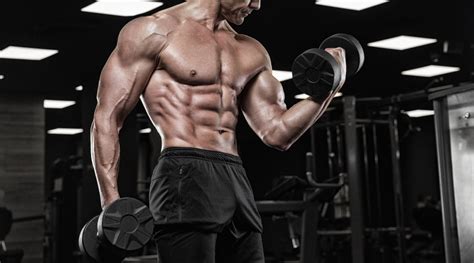 Strong Athletic Man Fitness Model Showing Six Pack Abs Stock Photo By