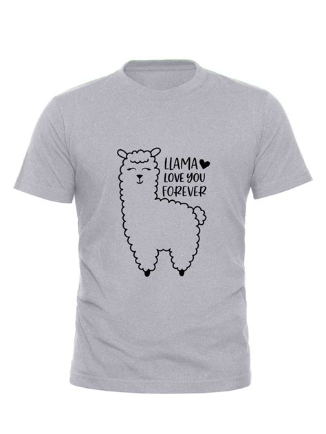 Llama Love You Forever T Shirt Women Funny Valentines Day Etsy UK
