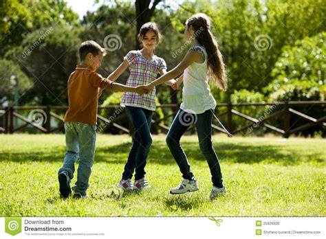 Children Playing Ring Around The Rosy Royalty Free Stock Image Image