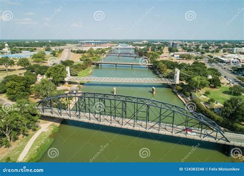 Bridges Over the Brazos River Waco Texas Stock Photo - Image of