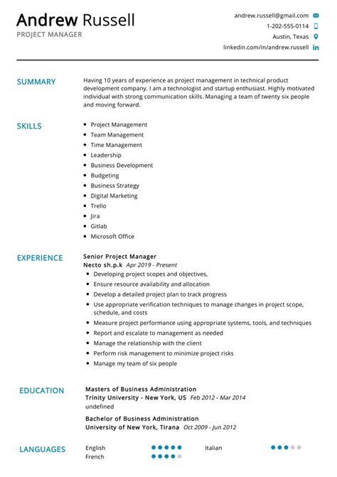 Project Manager Resume Example 2022 Writing Tips Resumekraft 2022