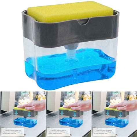 Check spelling or type a new query. 2 in 1 Soap Pump Dispenser & Sponge Holder for Dish Soap ...