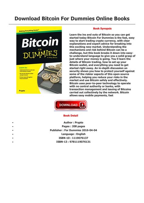 Биткойн для чайников (bitcoin for dummies). Bitcoin for dummies by accursius4 - Issuu