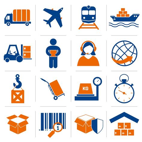 Logistic Icons Set 459468 Vector Art At Vecteezy