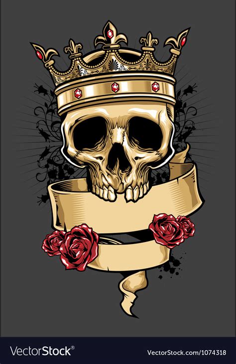 King Of Skull Royalty Free Vector Image Vectorstock