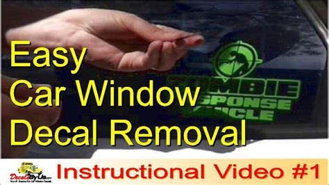 Have a look on dr. How To Remove Car Window Decals - YouTube