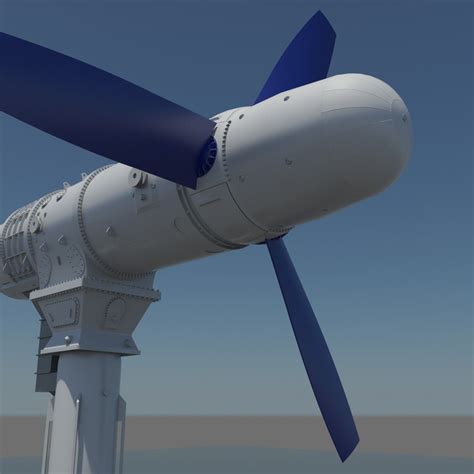 Marine Tidal Turbine 3d Model 80 Max Obj Free3d